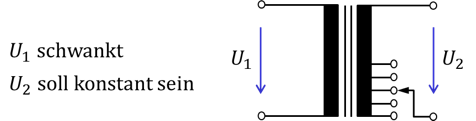 Regeltransformator mit variabler Induktion